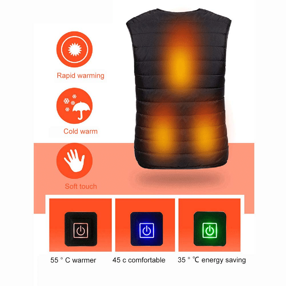 (🎄Early Christmas Sale -48% OFF) 2022 Unique Unisex Warming Heated Vest, Buy 2 get Free shipping