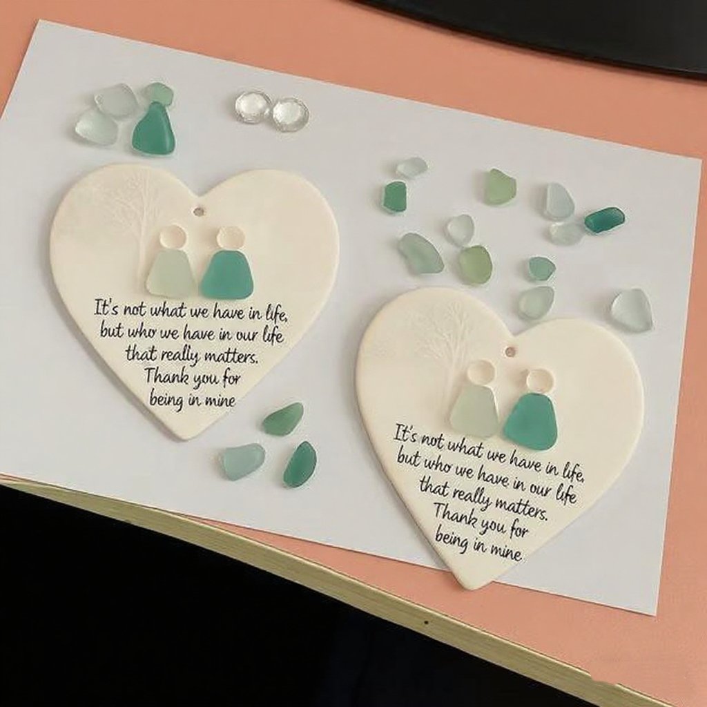 🎄TikTok Christmas Sale -70% OFF✨Heart-Shaped Sea Glass Friendship Decor💝- Shaped by Nature & Crafted by Hand