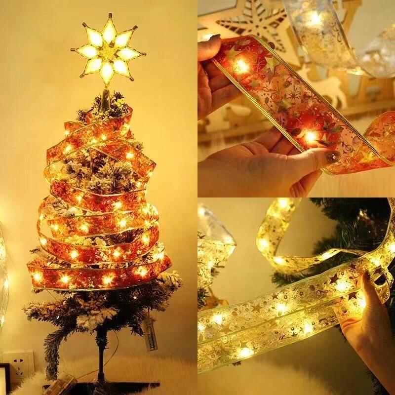 (🌲Early Christmas Sale- 49% OFF) Christmas Ribbon Fairy Lights