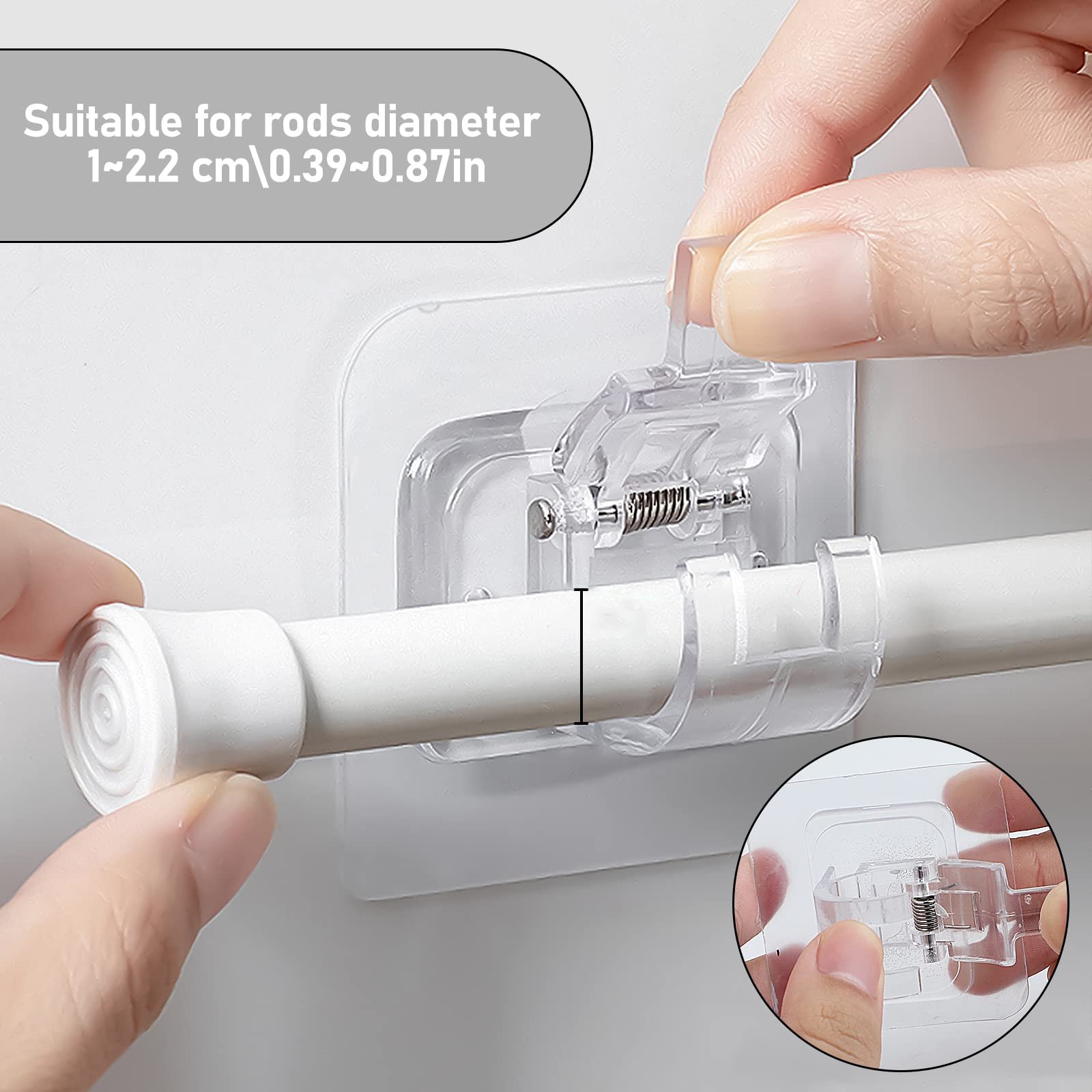 🔥Last Day Sale - 50% OFF🎁Self Adhesive Curtain Rod Holder