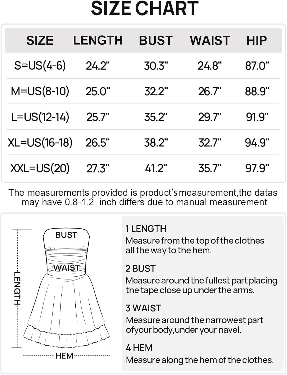 MEROKEETY Women's 2024 Summer Strapless Tube Dress Sexy Off Shoulder Ruffle Tiered Flowy Mini Dresses