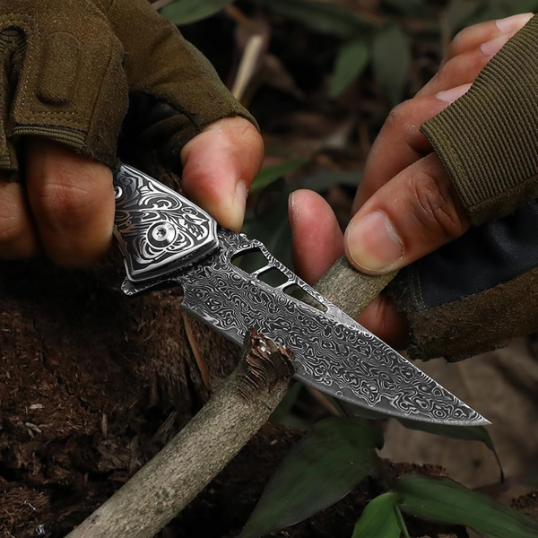 VG10 Damascus Steel Shark Dragon Folding Knife(𝐉𝐚𝐤𝐞 𝐌𝐨𝐧𝐫𝐨𝐞 𝐇𝐚𝐧𝐝𝐦𝐚𝐝𝐞®)