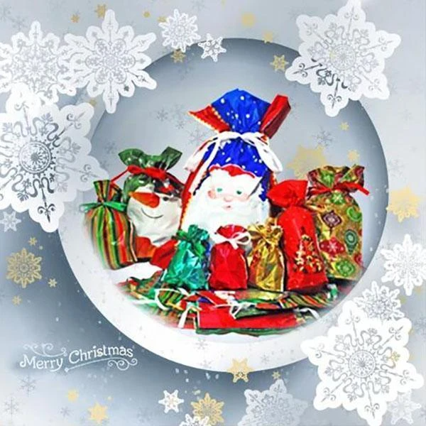 (🎅EARLY XMAS SALE - 50% OFF) Drawstring Christmas Gift Bags (10 Sets) - BUY MORE SAVE MORE