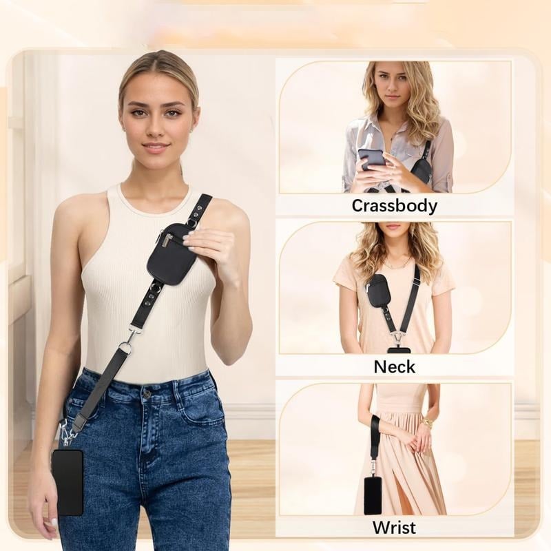 🔥 2025 HOT SALE 49% OFF-Adjustable Phone Lanyard Crossbody Strap with Wallet