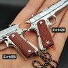 Bright Silver M1911 Model Keychain