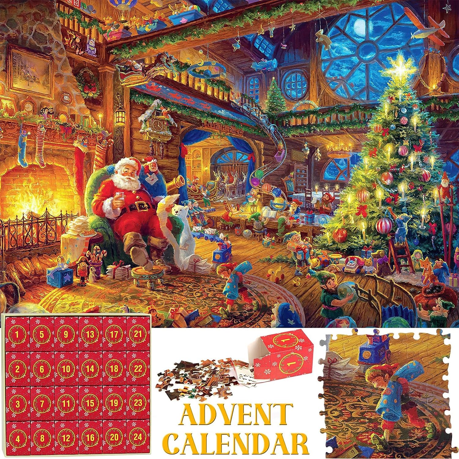 (🌲EARLY CHRISTMAS SALE - 50% OFF) Advent Calendar 2023 Christmas Jigsaw Puzzles