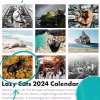 (🌲Christmas Sale- 50% OFF) LAZY CAT CALENDAR 2024, Cat Wall Calendar, Original Cat Art