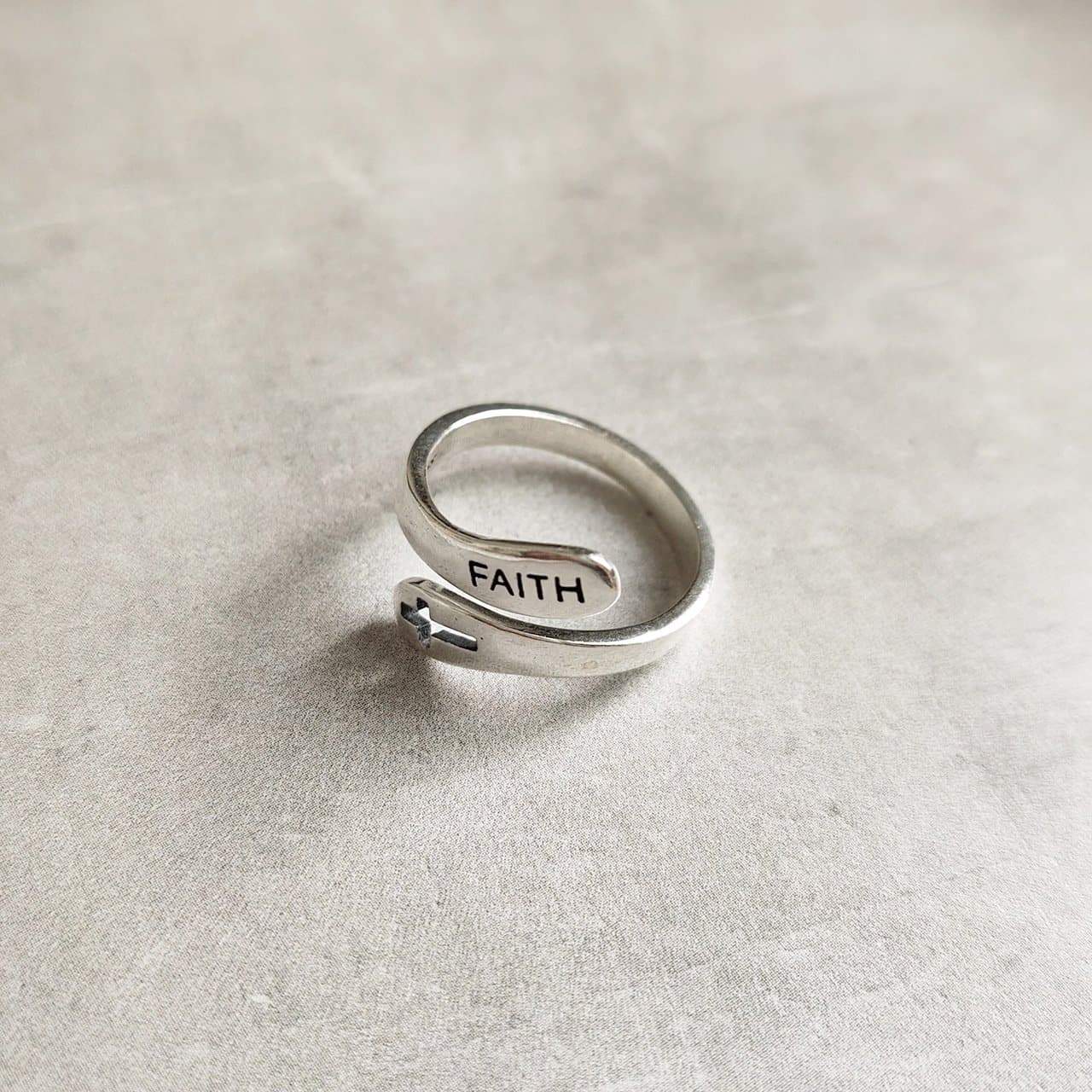 STERLING SILVER FAITH RING™