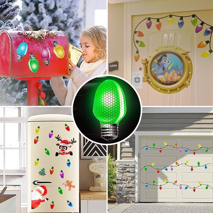 (🎄Christmas Sale 49% OFF) Magnet Reflective Light Bulb Decorations