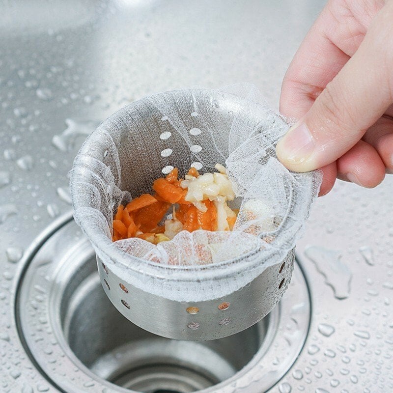 (🔥Last Day Promotion-48%OFF)Kitchen Disposable Sink Strainer Net Bag--100PCs(Buy 3 get 1 Free)