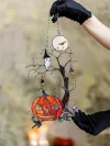 Pumpkin Mystical Tree Stained Glass Horror Picture Home Decor Halloween Spooky Ornament Owl Window Wall Hanging Witch gift