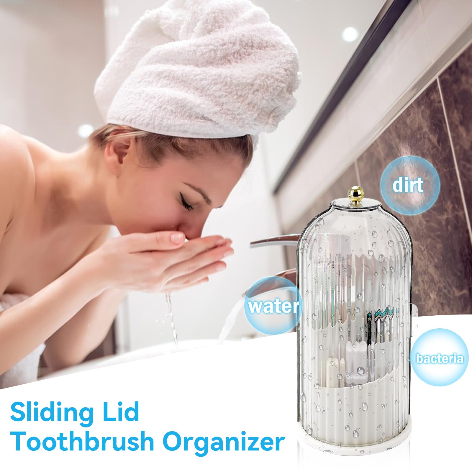 🎁TikTok Last Day Promotion -80% OFF🔥Sliding Lid Toothbrush Organizer✨