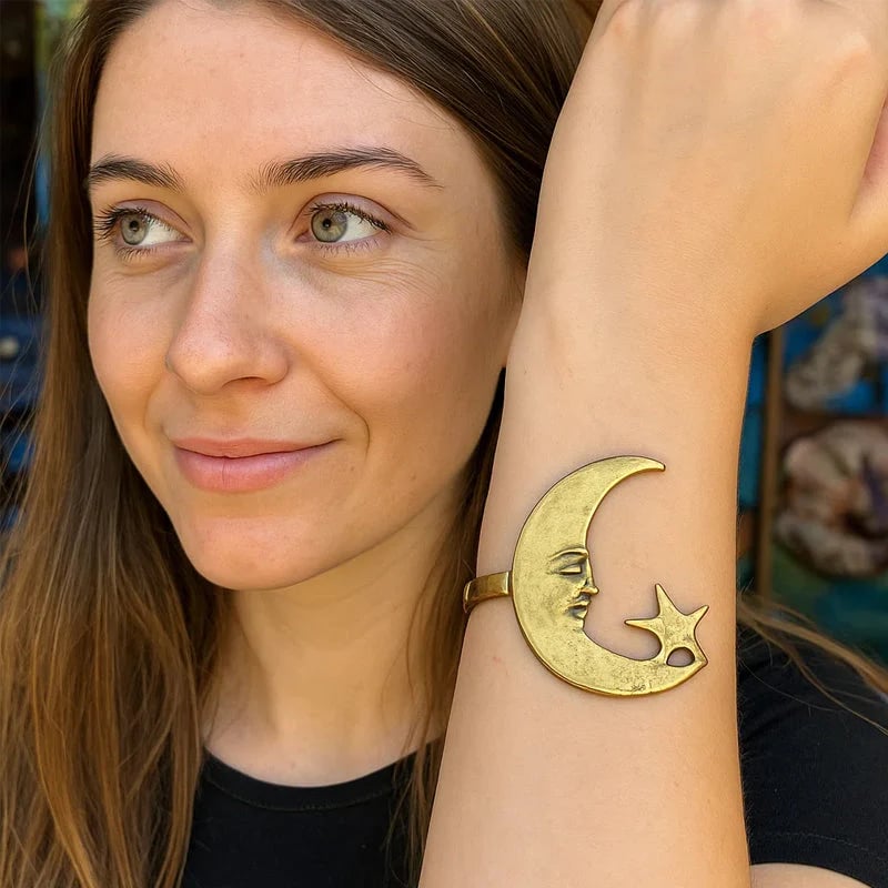 🔥LAST DAY 50% OFF-Star And Moon Pattern Open Bracelet