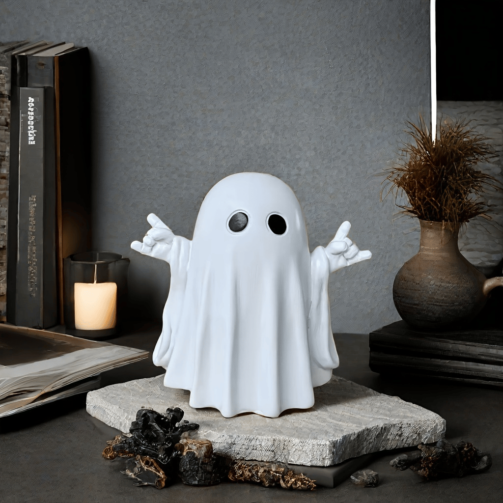 🔥⏰Last Day Sale - 70% OFF👻 Purely Handmade Cute Ghost Statue🎉Buy 4 Get 3