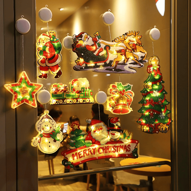 🔥Last Day Promotion - 60% OFF🎁🎄Christmas Window Hanging Lights 🌟