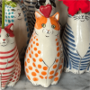 Polka Dot Cat Vase - Cat lover gift