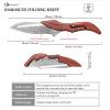 VG10 Slider Damascus Pocket Knife with Exotic Red Sandal Wood Handle