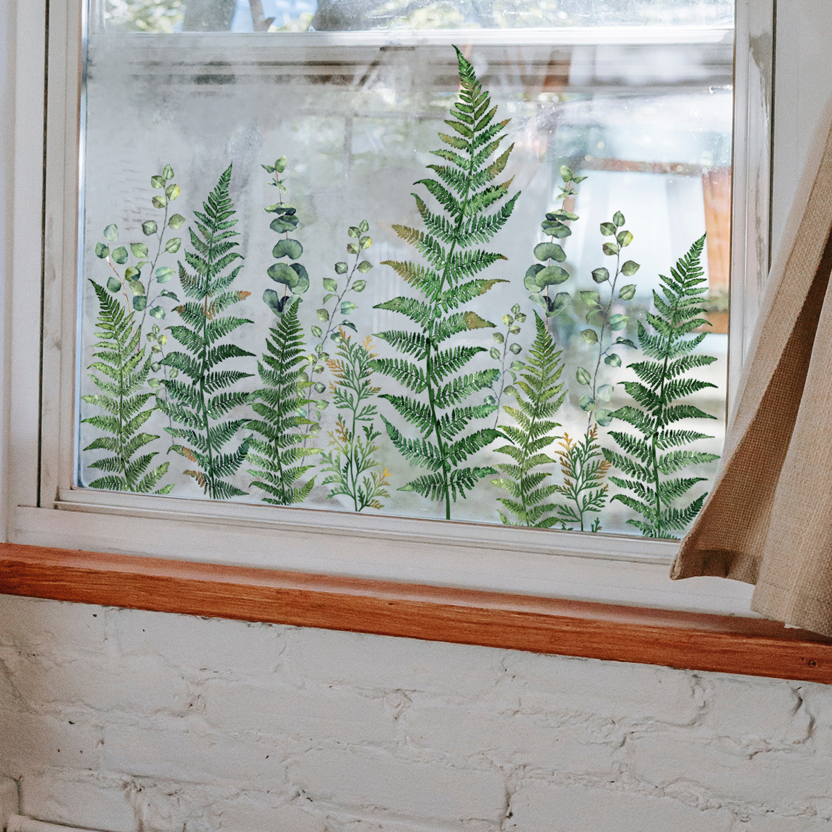 Reusable Flower Transparent Stained window sticker