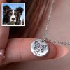 10/10 Handmade Custom Pet Portrait Engraved Photo Necklace