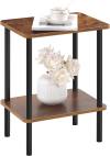 Apicizon 2 Tier End Table, Boho Side Table with Storage Shelf, Nightstand Bedside Table for Small Spaces, Bedroom, Living Room, Entryway, Farmhouse, Easy Assembly, Natural