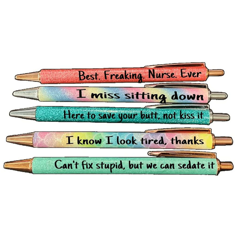 (🎄Christmas Hot Sale-49% OFF) Swear Word Daily Pen Set (Funny black ink Pens)