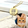 10/10 Handmade Custom Pet Portrait Engraved Photo Necklace