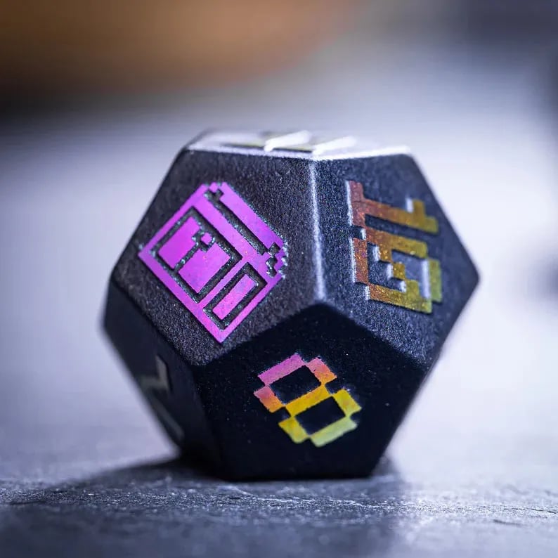 Obsidian Pixel Dice Set