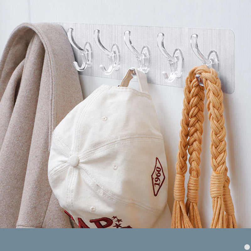 (🔥Mother's Day Hot Sale - 50% OFF) 2PCS/SET Multifunctional Transparent 6 Hooks