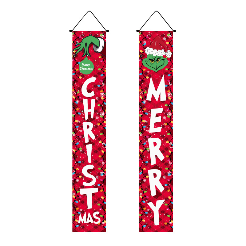 🎄Early Christmas Sale🎁-Green sully Grinch outdoor porch couplet