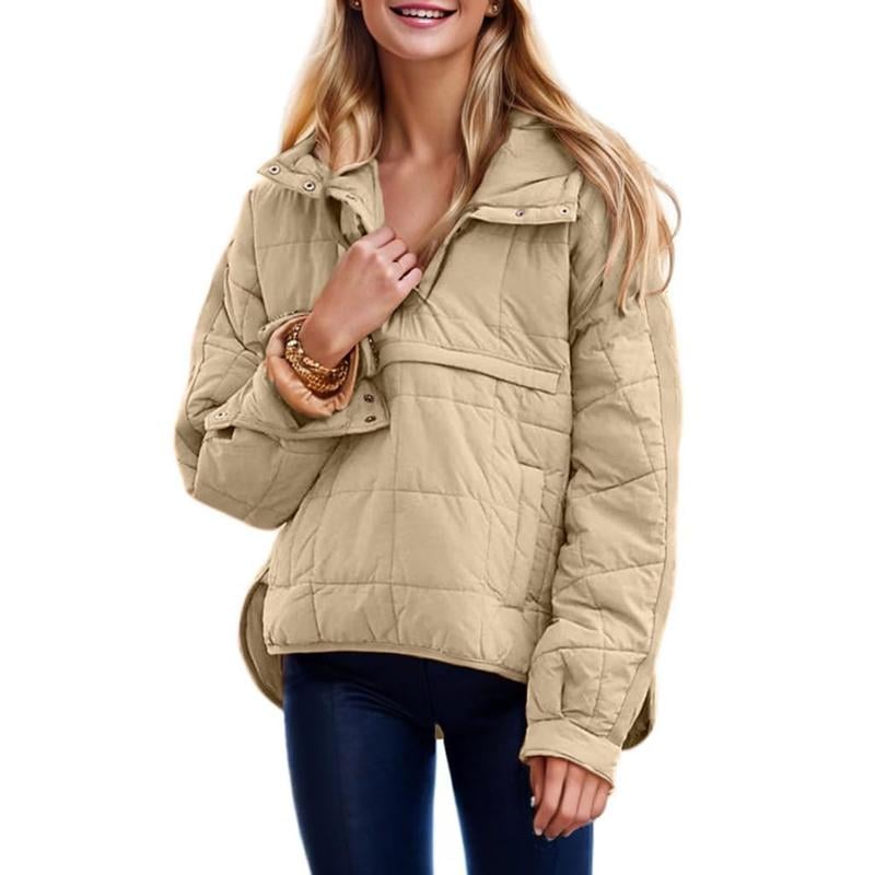 🍂KOSTENLOSEN VERSAND🔥Übergroße Pufferjacke mit Kapuze für Damen, gesteppt, leicht, warm, Winterpullover, gepolsterter Hoodies-Mantel