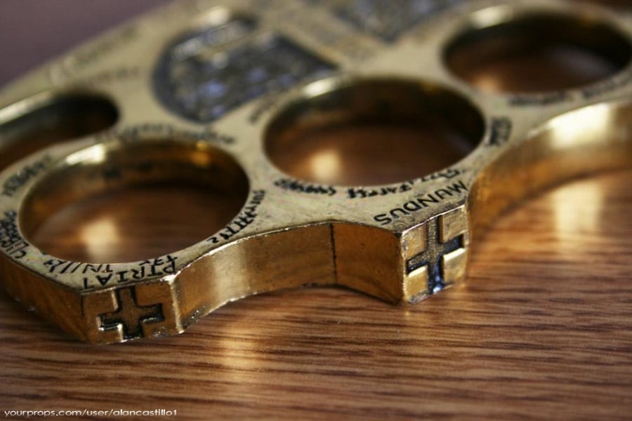 Holy Spiritus Constantine Brass Knuckle Paper Weight