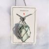 Natural Crystal Net Metal Bamboo Necklace