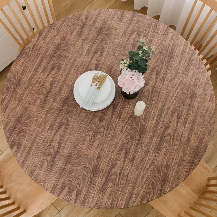 🔥Last Day Sale-45% OFF❤️Round Vinyl Fitted Tablecloth with Flannel