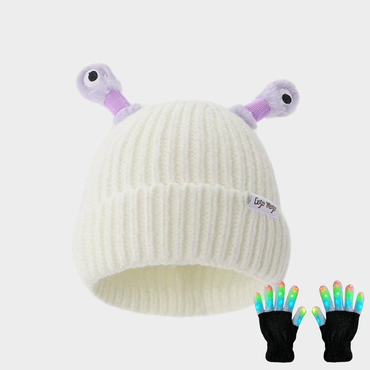 🎄Christmas Sale- 70% OFF🎁Winter Parent-Child Cute Glowing Little Monster Knit Hat