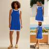 Last Day Promotion 70% OFF - 🔥Women's 2-Piece Sets Color Block Crewneck Sleeveless Top + Skirt & Shorts w/ Pockets⚡Buy 2 Get Free Shipping