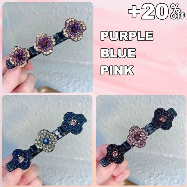 🔥LAST DAY 68% OFF 🔥Sparkling Crystal Stone Braided Hair Clips