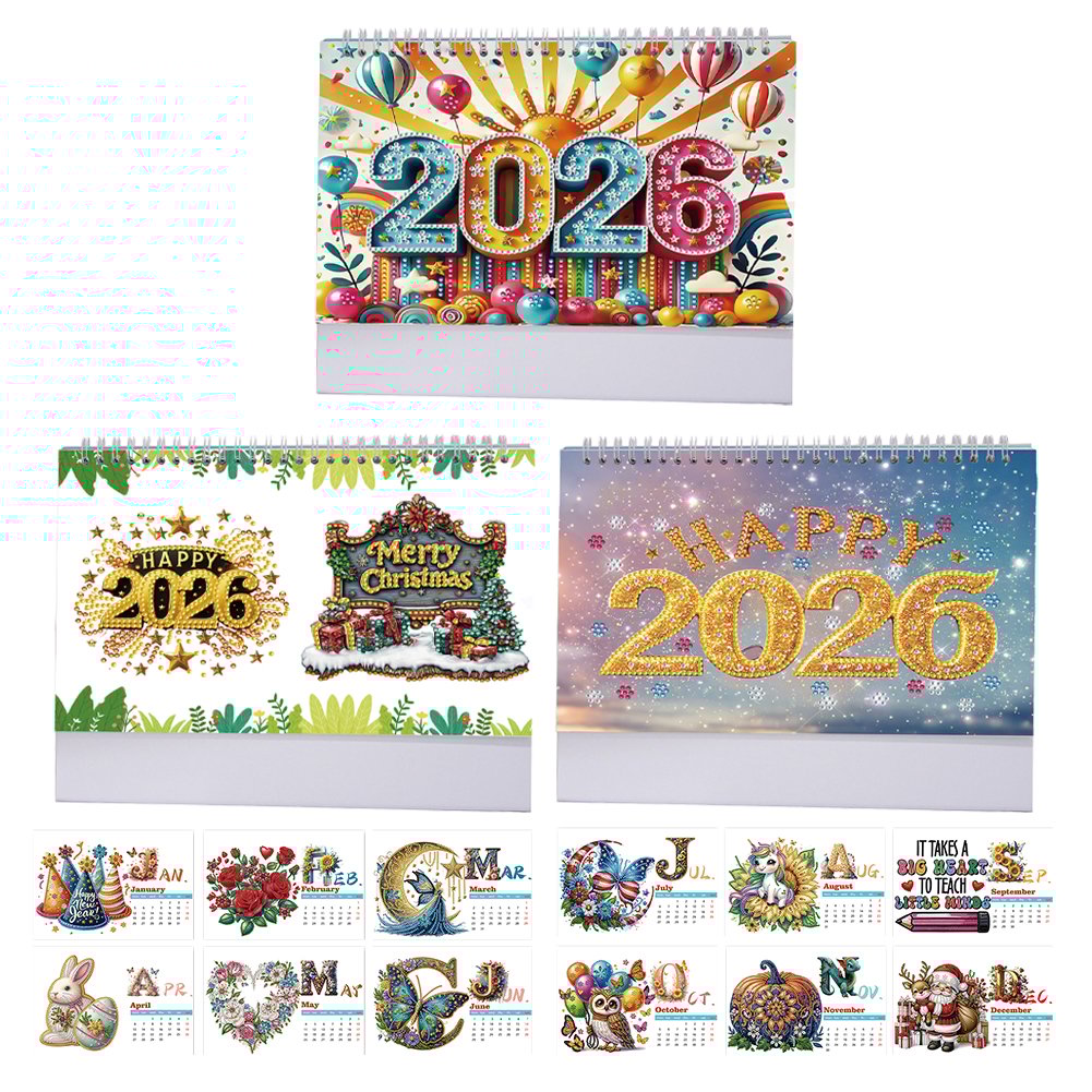 🔥Last Day Promotion 50% OFF🔥2026 DIY Special Shape Desktop Diamond Standing Calendar