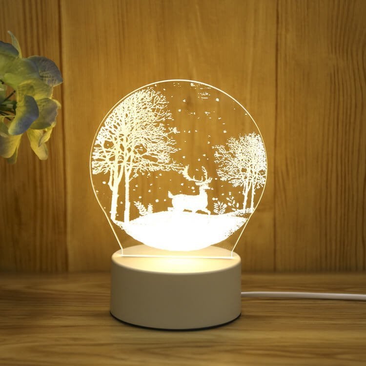 🔥Last Day 50% OFF - 3D Night Light USB plug-in dimmable LED bedroom bedside lamp