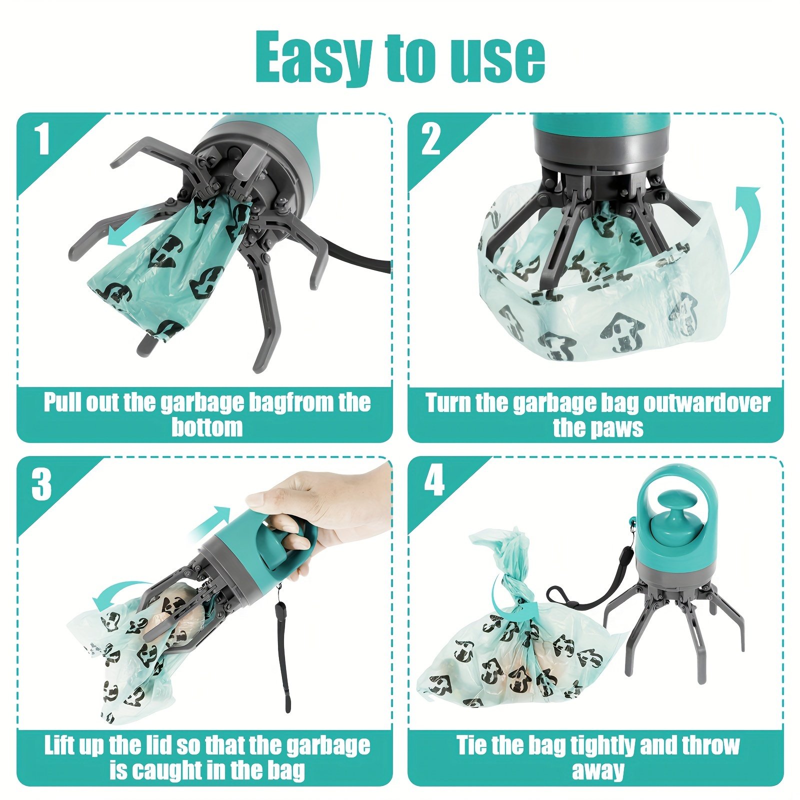⏰LAST DAY SALE 50% OFF - 🐾Portable Poop Scooper with Bags