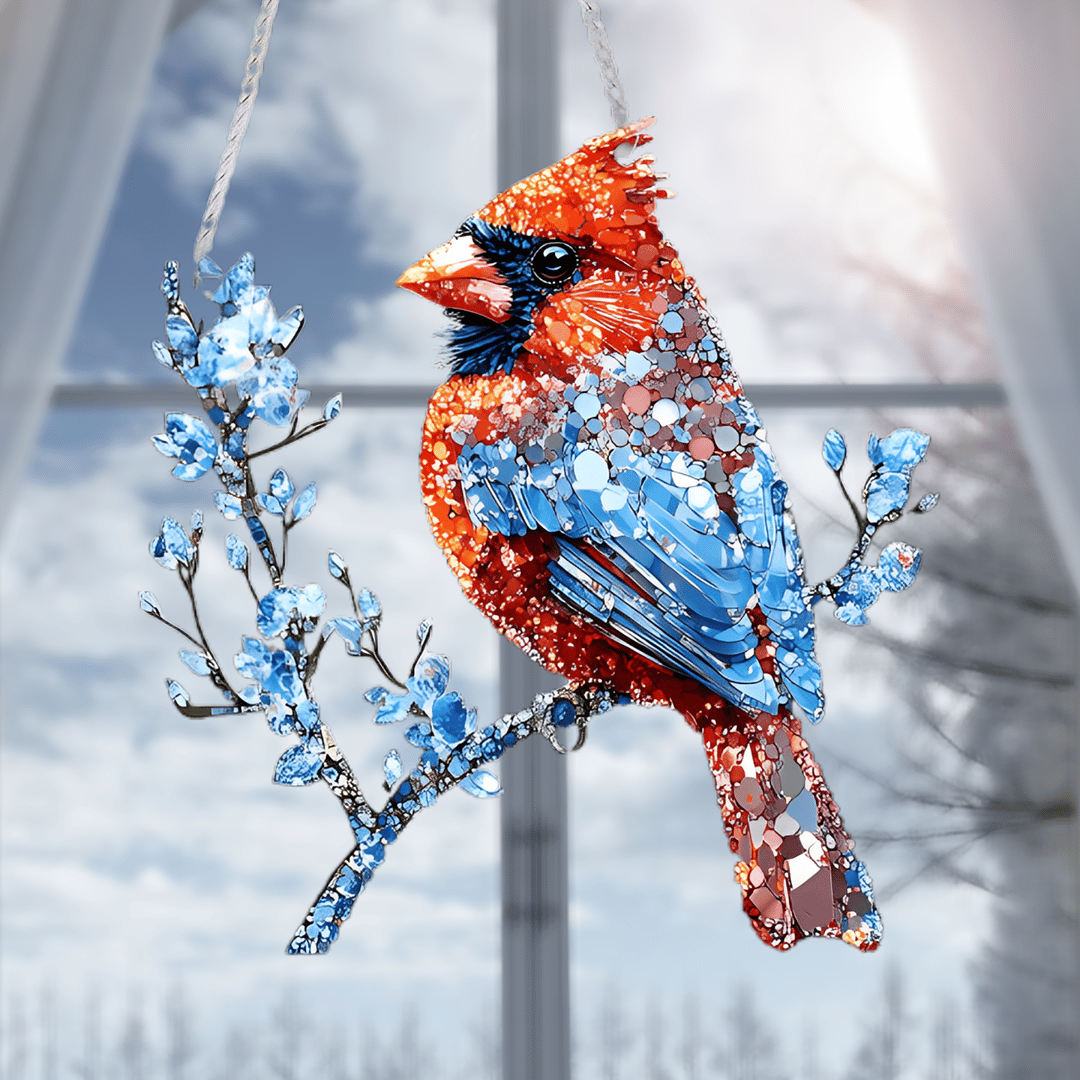 🐦❄️Cardinal Suncatcher Ornament