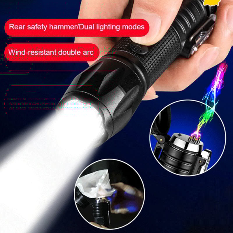 🔥Doppelt gebogener starker Lichtblitz, der elektrische Feuerzeuge beleuchtet