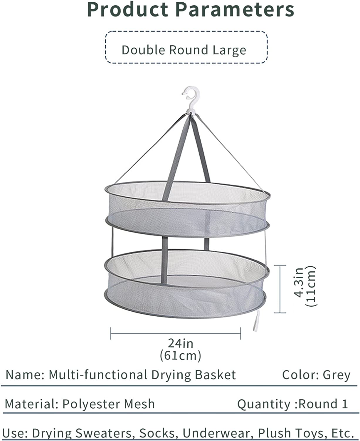 (🔥Last Day Promotion-48%OFF)Foldable Drying Basket for Socks & Sweater(Buy 2 get 1 Free)
