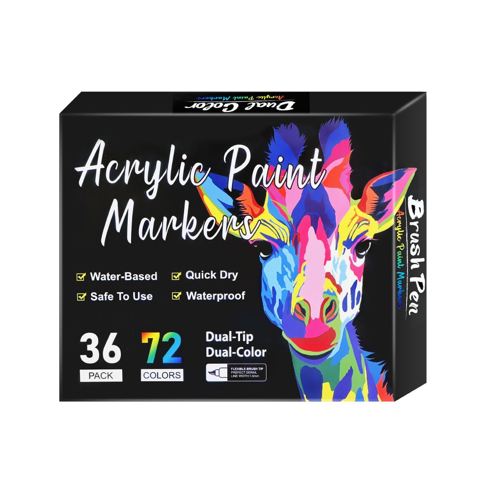 🔥Last Day Promotion 49% OFF-🎨Acrylic Paint Marker Drawing Set - Quick Dry Water Based Premium