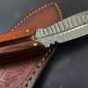 Handmade Damascus Phoenix Feather Pattern Outdoor Knife