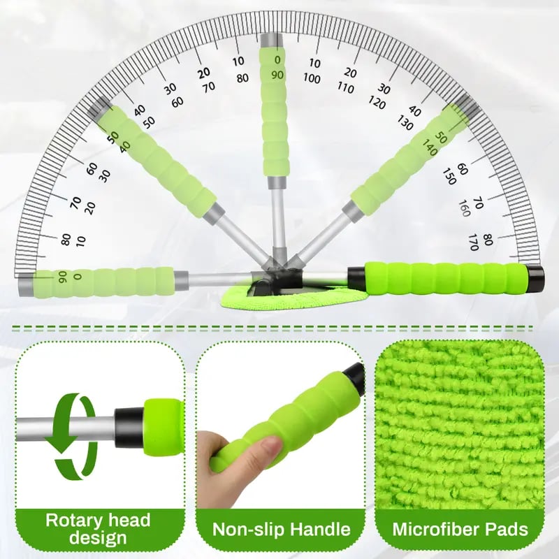 🎁TikTok Last Day Sale - 70% OFF 🔥 Windshield Cleaning Tool With 4 Reuseable Pads
