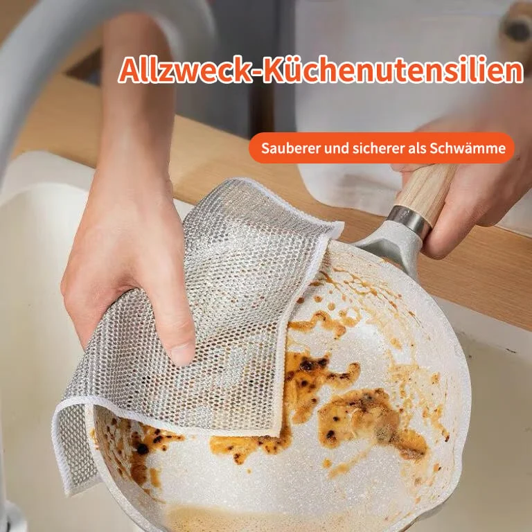 🔥Letzter Tag 50% RABATT- Mehrzweck-Spüllappen aus Draht für Nass und Trocken