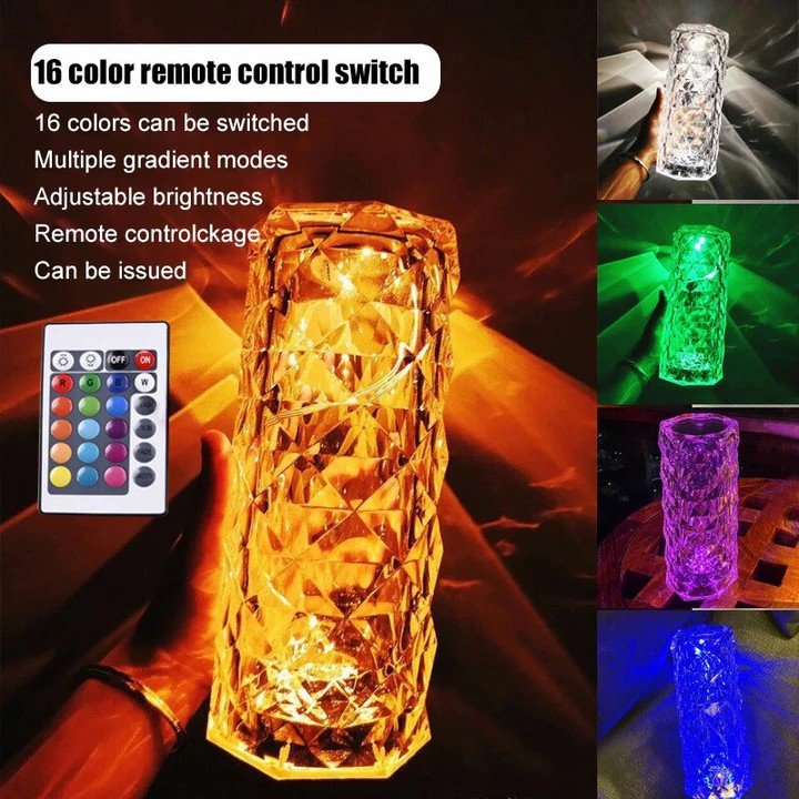 (🎄Christmas Promotion--48%OFF)Touching Control Rose Crystal Lamp(Buy 2 get Free Shipping)