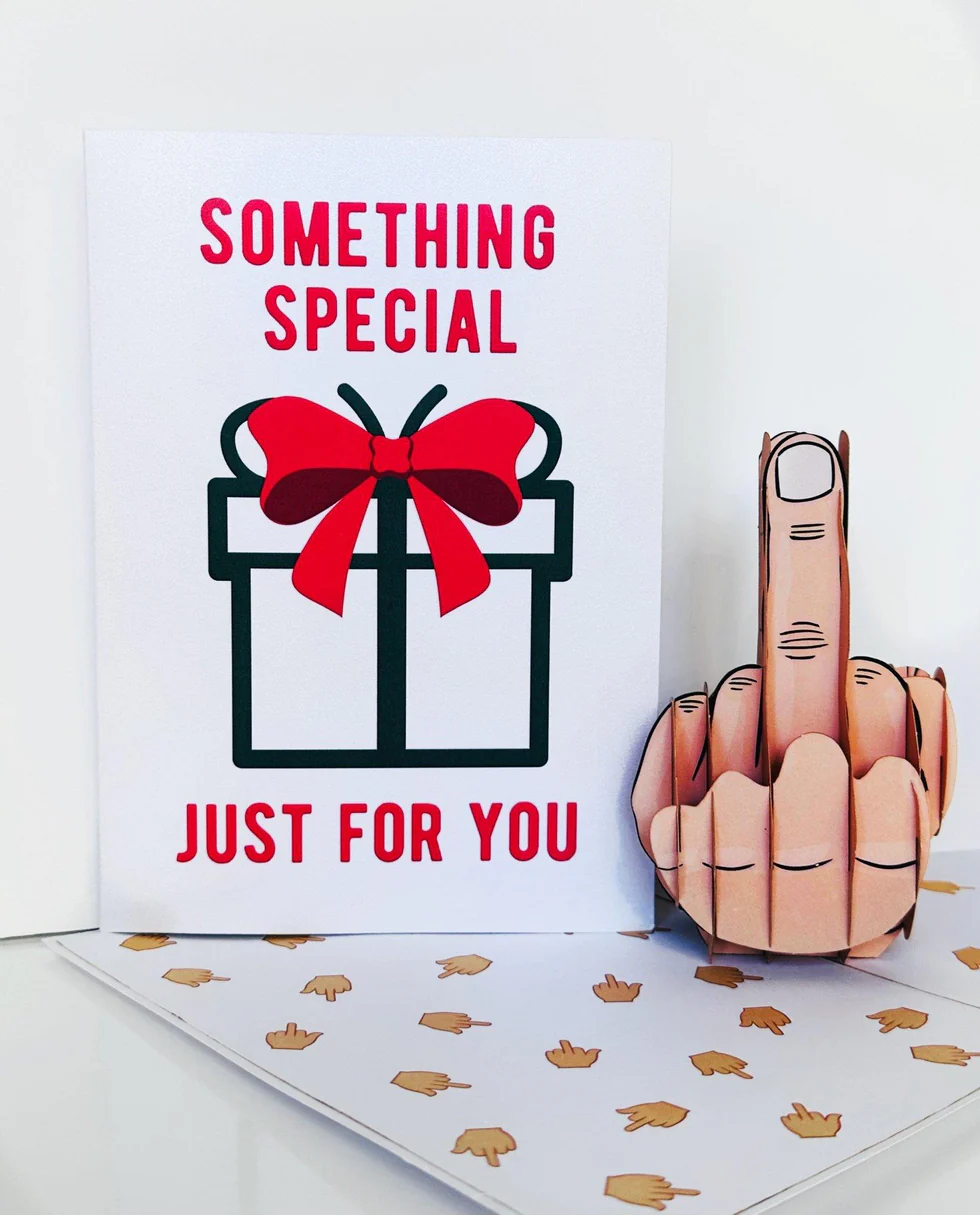 🎅Christmas Promotion 48% OFF-🎁- SOMETHING SPECIAL JUST FOR YOU MIDDLE FINGER POP UP CARD