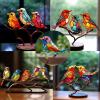 🔥Last Day 49% OFF - Stained Glass Birds on Branch Desktop Ornaments 🕊️✨