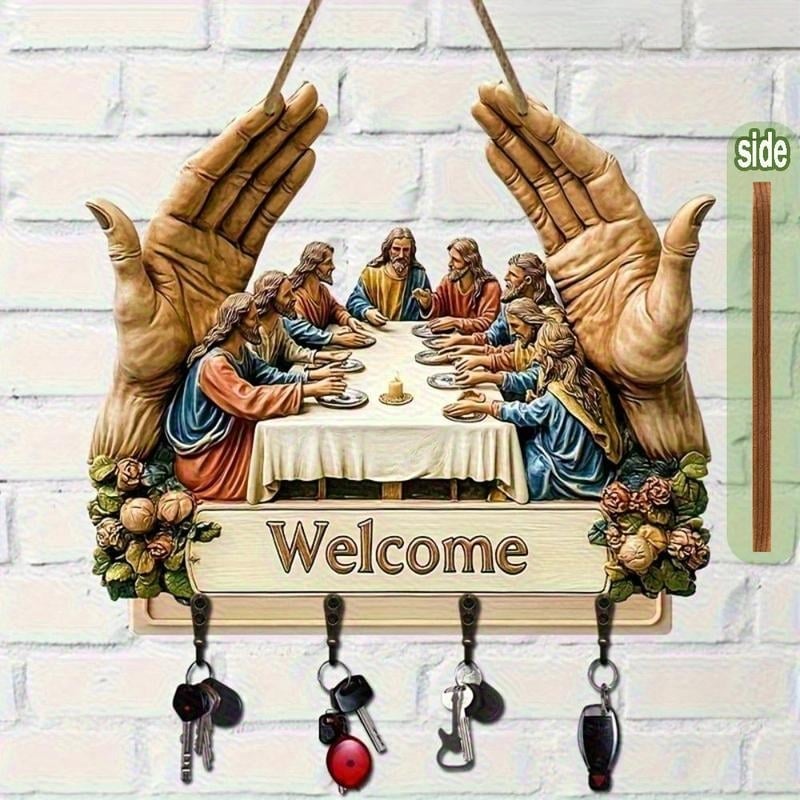 🔥Last Day Promotion 50% OFF🔥Jesus and Disciples Wall Art Keychain